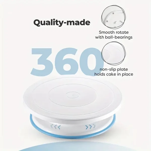 my-11134207-7rash-m9twwqkymqjk33-1.webp Non Slip Cake Turntable Silicone PP Plastic 360 Rotating for Cake Decorating DIY Cake Baking Tools