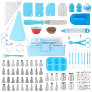 238 Piece Ultimate Blue Baking Set Cake Decorating Tools Set Piping Tips Fondant Tools Complete Kit