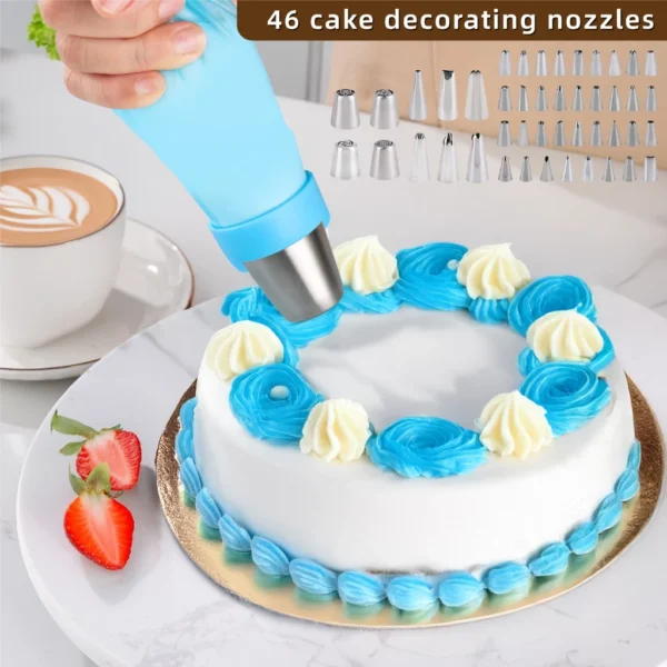 238 Piece Ultimate Blue Baking Set Cake Decorating Tools Set Piping Tips Fondant Tools Complete Kit