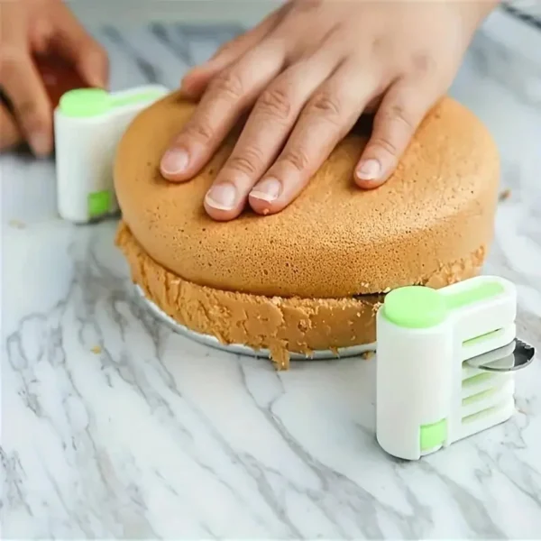 2pcs 5 Layer Adjustable Cake Cutting Leveler Creative Kitchen Tool For Effortless Slicing Cutting