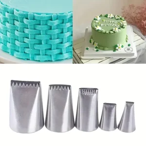 5PC Decorating Tips Set   Perfect for Buttercream Cake Decorating piping nozzle  Must Have Baking