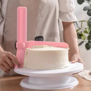Adjustable Cake Scraper   Blue   Pink Icing Smoother for Perfect Cakes  Cake Decorating