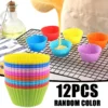 my-11134207-820la-mfs1qoukts7d4f.webp 12PCS Silicone Muffin Cups Set Food Grade Reusable Baking for Oven Microwave Non Stick Cupcake Mold