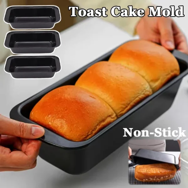 Non Stick Toast Cake Mold Rectangle Carbon Steel bread box baking pan Oven Baking Tray
