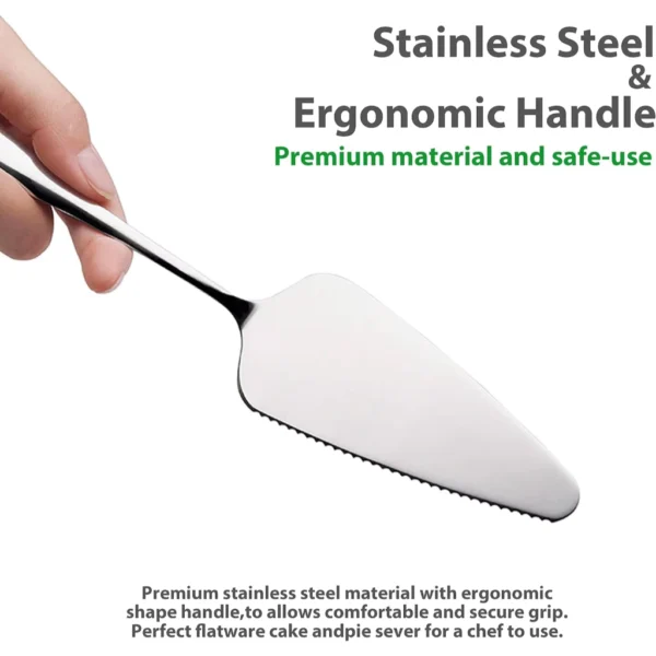 1PC Stainless Steel Serrated Cake Pizza Cutter All in One Slicer Dishwasher Safe Kitchen Baking Tool