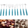 Chocolate Dipping Fork Set Stainless Steel Candy Cake Dipping Tool Dessert Cheese Fruit Fork Baking Tool Kitchen Gadgets