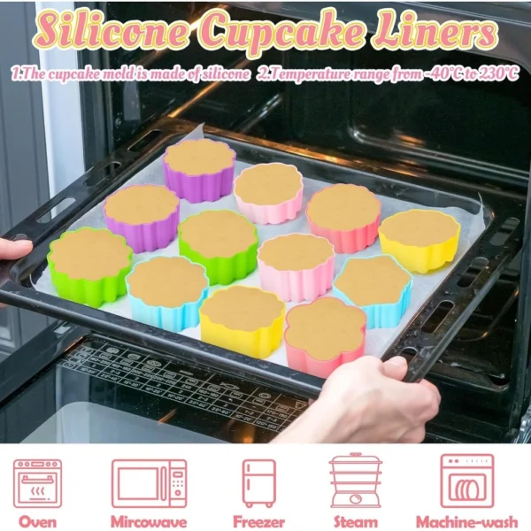 12PCS set Non Stick Silicone Mold