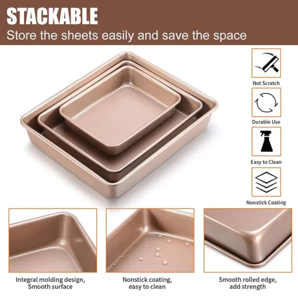 Premium Deepen Thicken Baking Tray Set