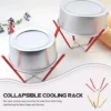 Chiffon Cake Cooling Rack Stainless Steel Cake Stand with Stable Four Claws Foldable Baking Holder