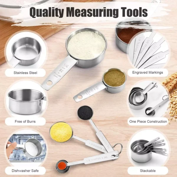 sg-11134201-81zvc-mifowgcxrim95e.webp Full Stainless Steel Measuring Spoon 7pcs Set Measuring Cup 5pcs Set Kitchen Baking Tools