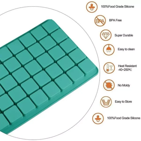 40 Hole Square Shaped Baking Silicone Mold