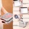 Stainless Steel Container Tiramisu Tray with Lid Cake Shaping Container Home Dessert Baking Tools