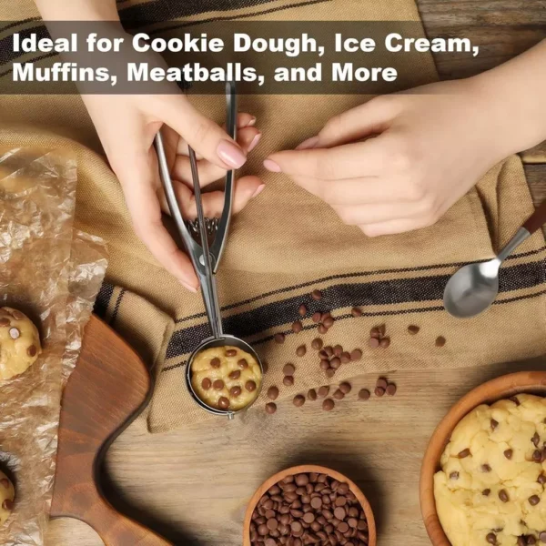 Stainless Steel Ice Cream Scoop Mash Potato Meatball Cupcake Melon Ball Scooper