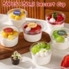 50PCS 150ml Transparent Plastic Dessert Cup Cake Cup with Lid Tiramisu Pudding Jelly