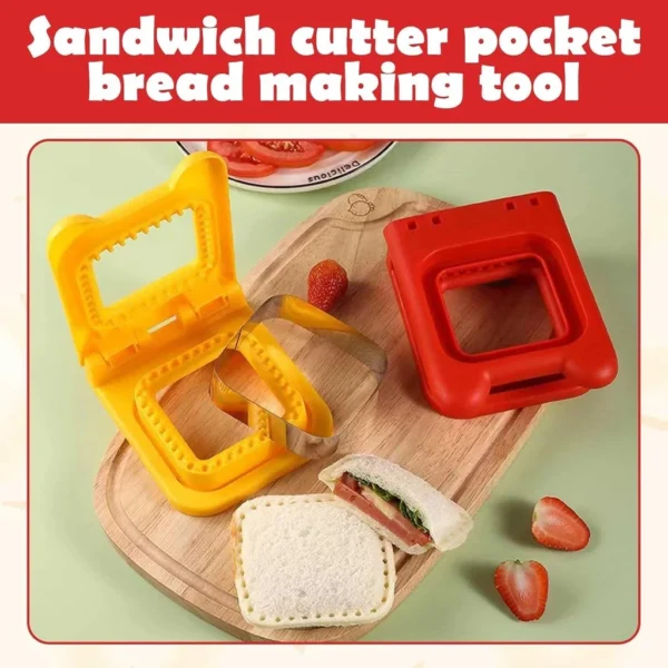 Sandwich Cutter and Sealer DIY Sandwich Cutting Tool for Kids Lunch Multiple Shape Baking Tools