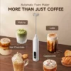 3 Speed Wireless Milk Frother Electric USB Charging Handheld Coffee Stirrer Egg Beater Baking Tool