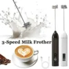 3 Speed Wireless Milk Frother Electric USB Charging Handheld Coffee Stirrer Egg Beater Baking Tool