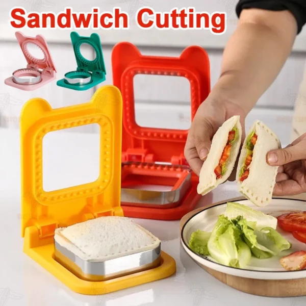Sandwich Cutter and Sealer DIY Sandwich Cutting Tool for Kids Lunch Multiple Shape Baking Tools